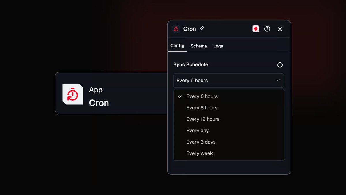 AManInTech's tweet photo. Introducing CRON Trigger

Run millions of agentic requests  
with zero configuration and setup 
- all running instantly at serverless scale.

Try it out today in https://t.co/YEtvKFwrfL https://t.co/PxJRYm20pv