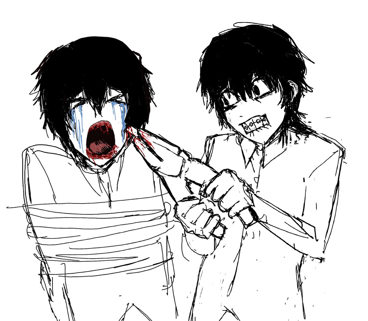 i got braces for the first time yesterday so im now ripping out all of dazai’s teeth one by one with a pair of gigantic pliars because it’s his fault