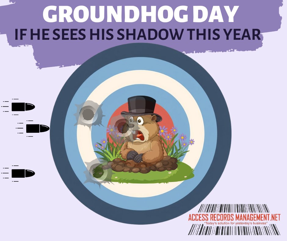 AccessRecordsS's tweet image. We’re keeping a close 👁️‍🗨️on The Groundhog! Will spring arrive early? No matter what he predicts,  were here 2 keep ur business organized &amp;amp; secure— #GroundhogDay #SpringIsComing #PaperShredding #FamilyBusiness #StayOrganized #SpringVibes