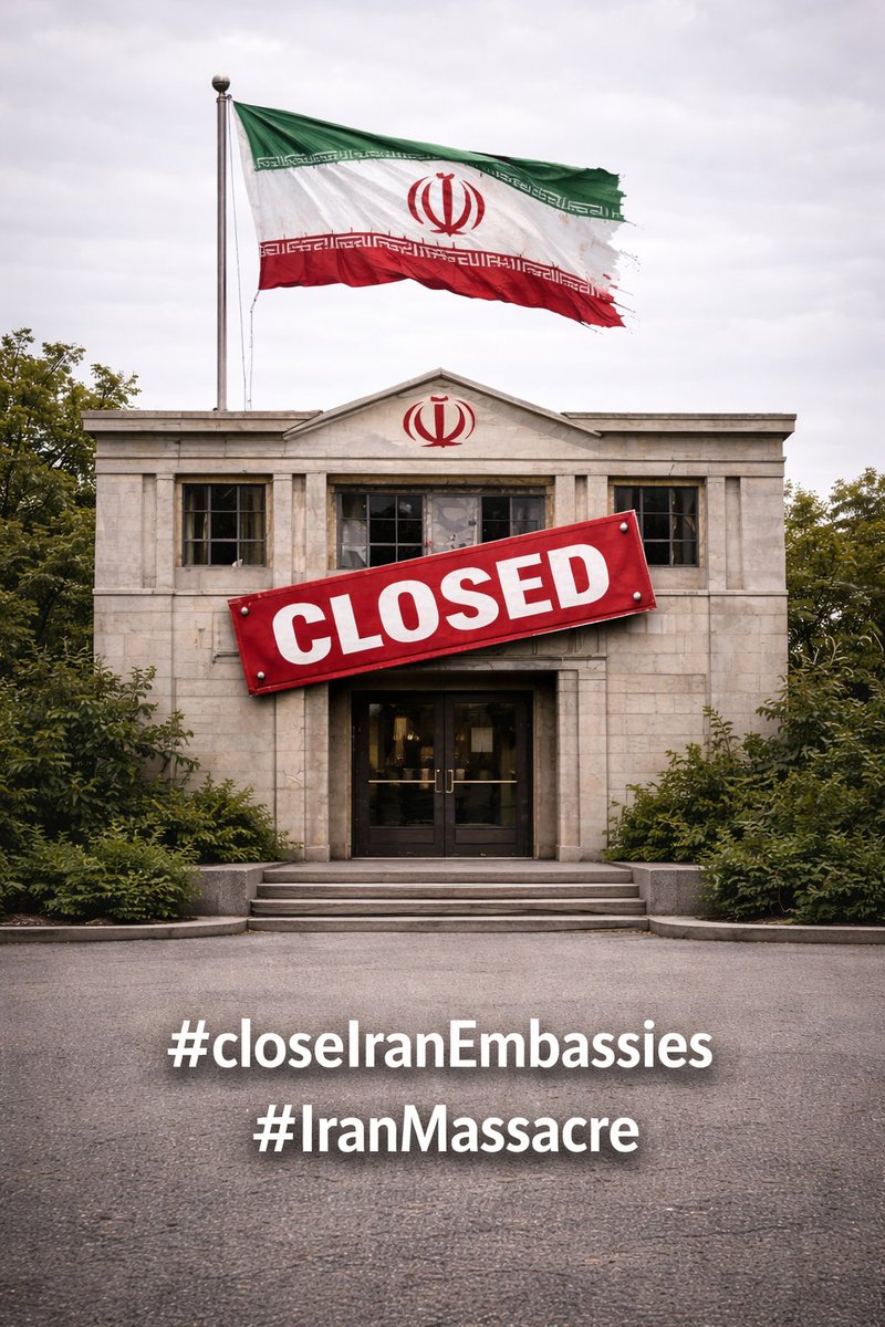 Expel the ambassadors of the Islamic Republic from your country. Shut down their embassies!
#closeIranEmbassies
#IranMassacre
<a href="/EvikaSilina/">Evika Siliņa 🇱🇻🇺🇦</a>
<a href="/_FriedrichMerz/">Friedrich Merz</a>