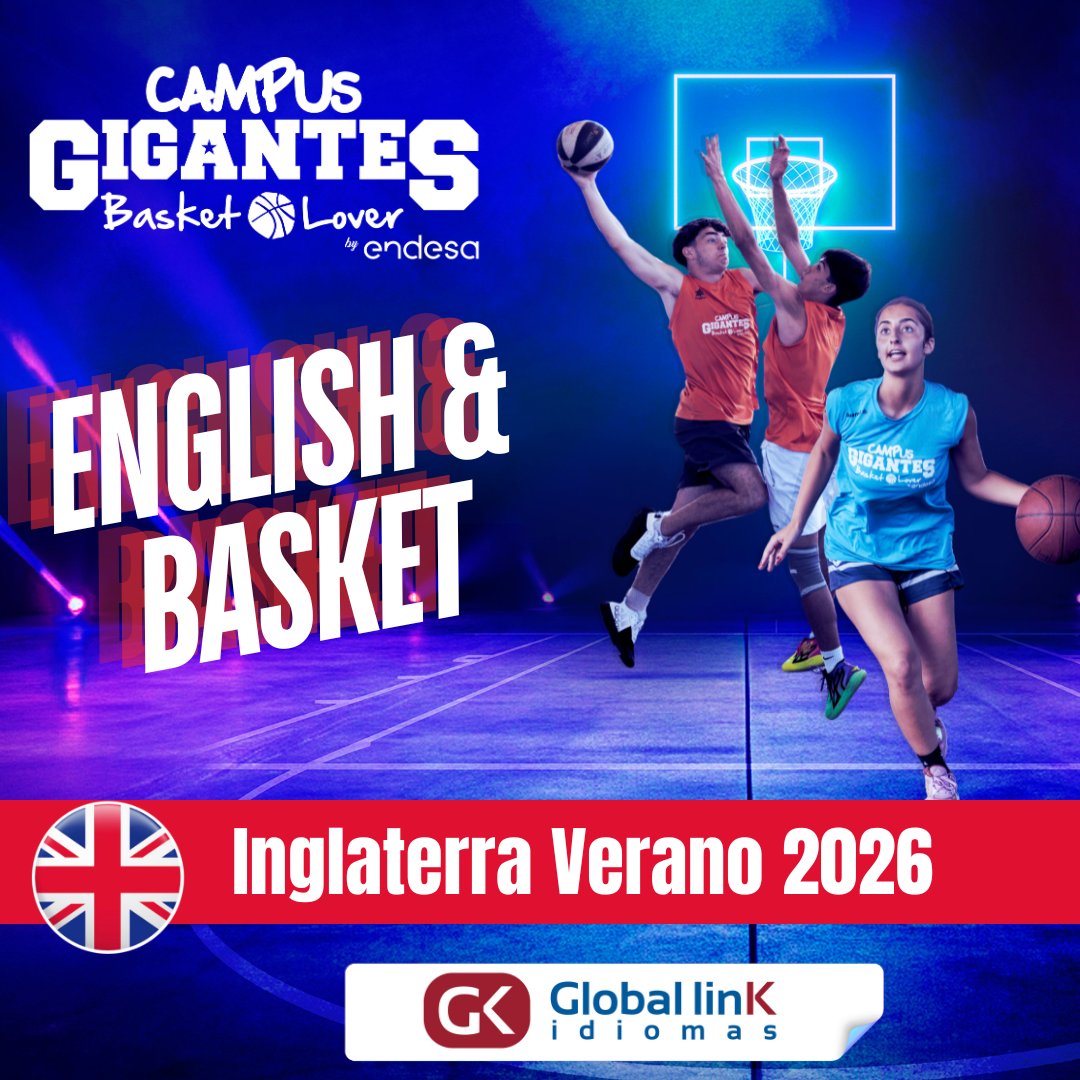Una experiencia que lo tiene TODO: <a href="/CampusGigantes/">Campus Gigantes Basket🏀Lover</a> English &amp; Basket.

📚 20 clases semanales
🏀 Entrenos y competiciones
🧳 Excursiones a Londres, Oxford, Windsor y Maidenhead

🔗 Toda la info: campusgigantes.com/english-basket…