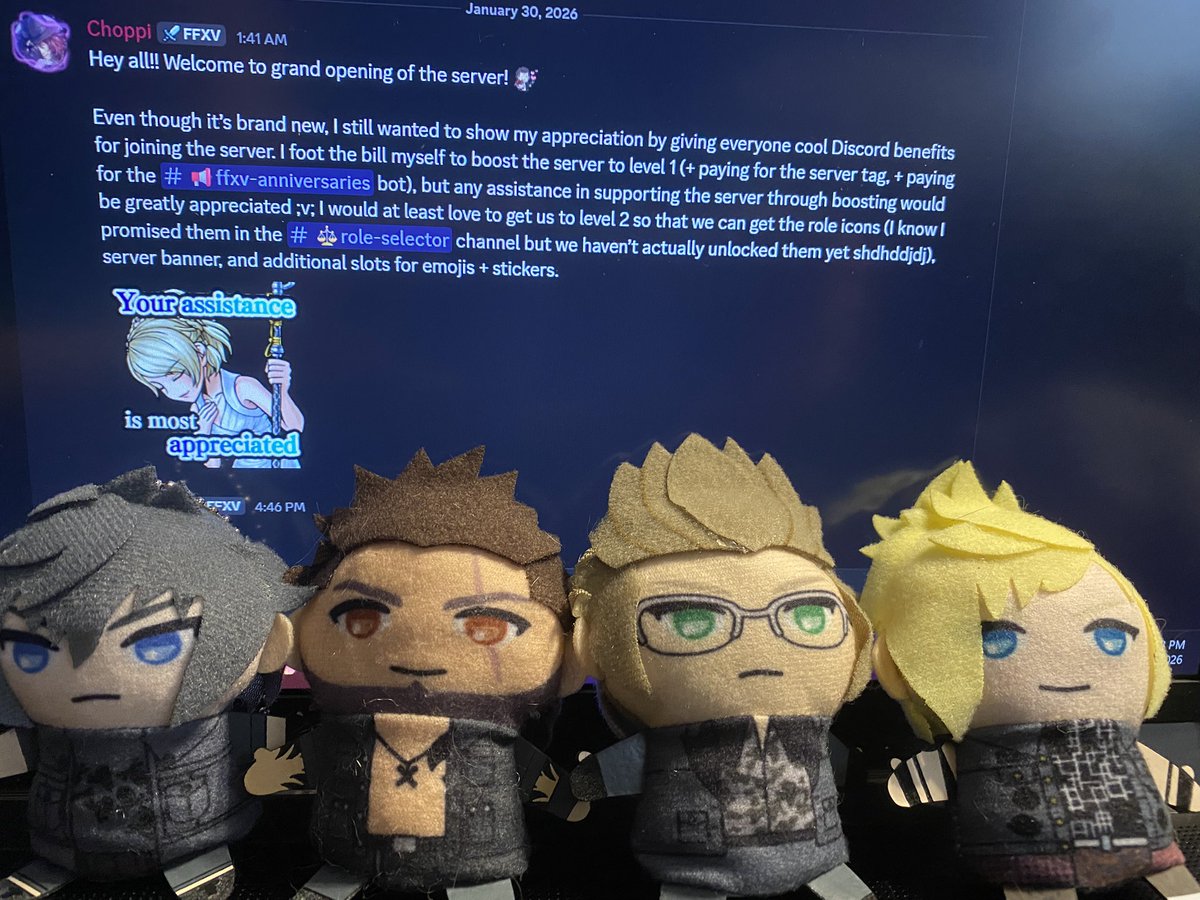 ✨WELCOME TO 【FFXV FANVERSE】✨

I am proud to launch a new Discord server for fans of Final Fantasy XV!! 🎉This was a passion project of mine, and I hope to see it grow into a close-knit community that brings the fandom together! ❤️

👉INVITE LINK: discord.gg/wQbj3beau