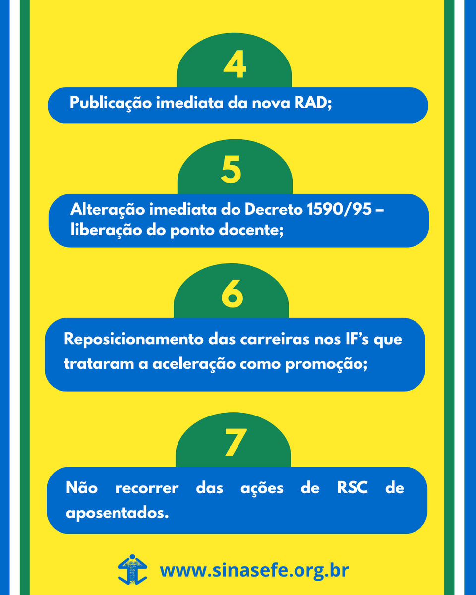 Carreira Docente | Acordos de Greve | O SINASEFE, na defesa do segmento docente da categoria, vai intensificar sua luta para resolver as pendências relativas ao Termo de Acordo nº 10/2024.

Mais detalhes: sinasefe.org.br/site/sinasefe-….