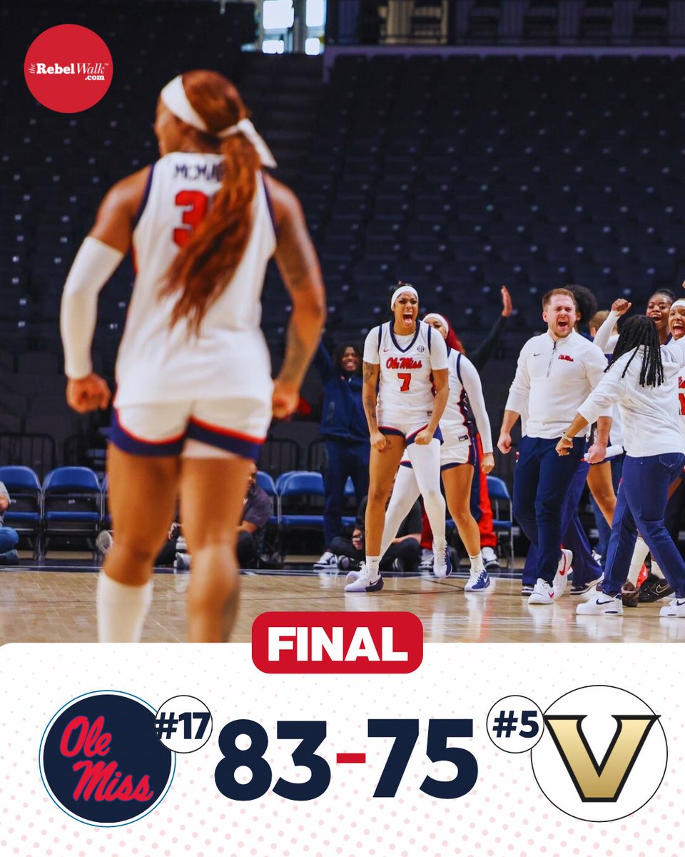 No. 17 Ole Miss takes down No. 5 Vanderbilt, 83-75! Hotty Toddy!