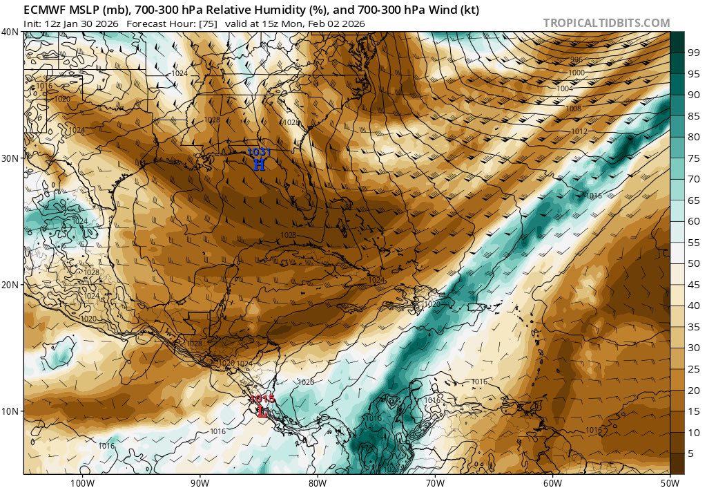 SEVERO FRENTE FRÍO LLEGA ESTE SÁBADO A GUATEMALA

Un frente frío acompañado por una severa masa de aire ártico estará llegando mañana a Guatemala 😨 podría ser uno de los más severos en 20 años. 

La cuña de alta presión podría superar los 1028hpa, algo mucho más alto de lo