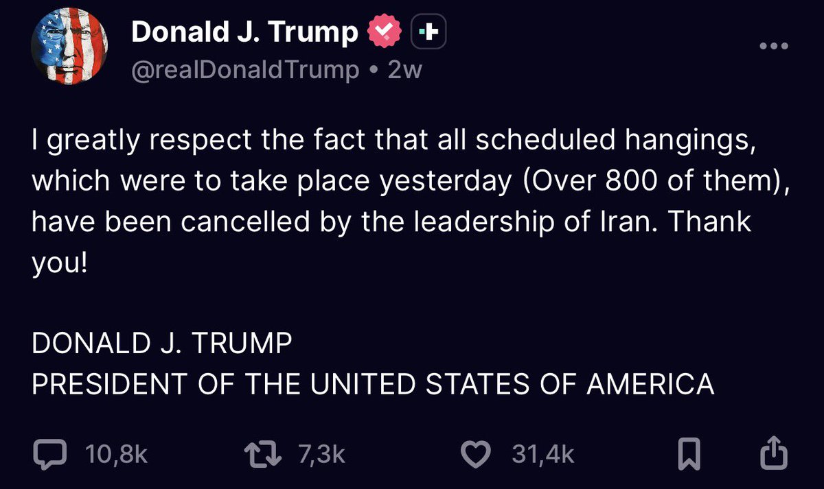 The world must listen. As Iranians warned, the Islamic Republic lied to Trump and is secretly carrying out executions.
Now reports show they plan to execute a young man, Ashkan Soltani, very soon.
There is no time. Be his voice.
#AshkanTalebi 
<a href="/POTUS/">President Donald J. Trump</a> <a href="/FoxNews/">Fox News</a>