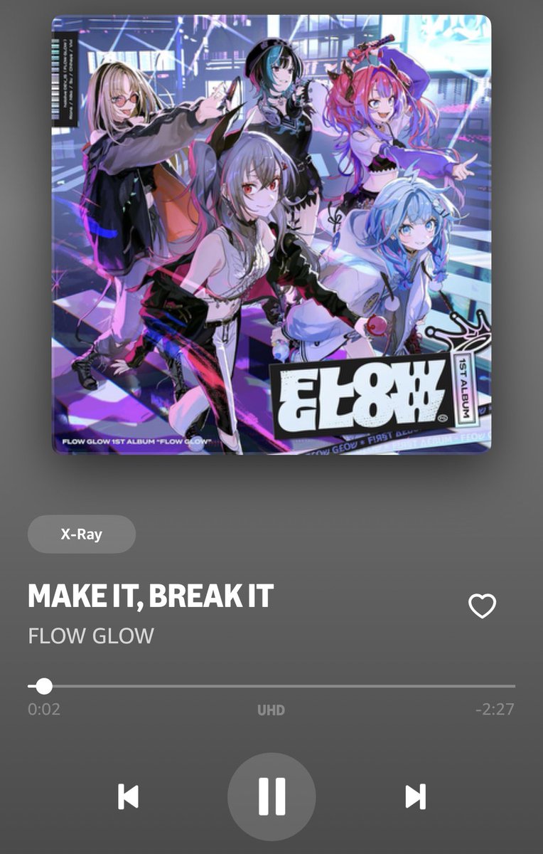 Let's get the day started. 🎧🎶 #FLOWGLOW 1st Album『FLOW GLOW』 # GM