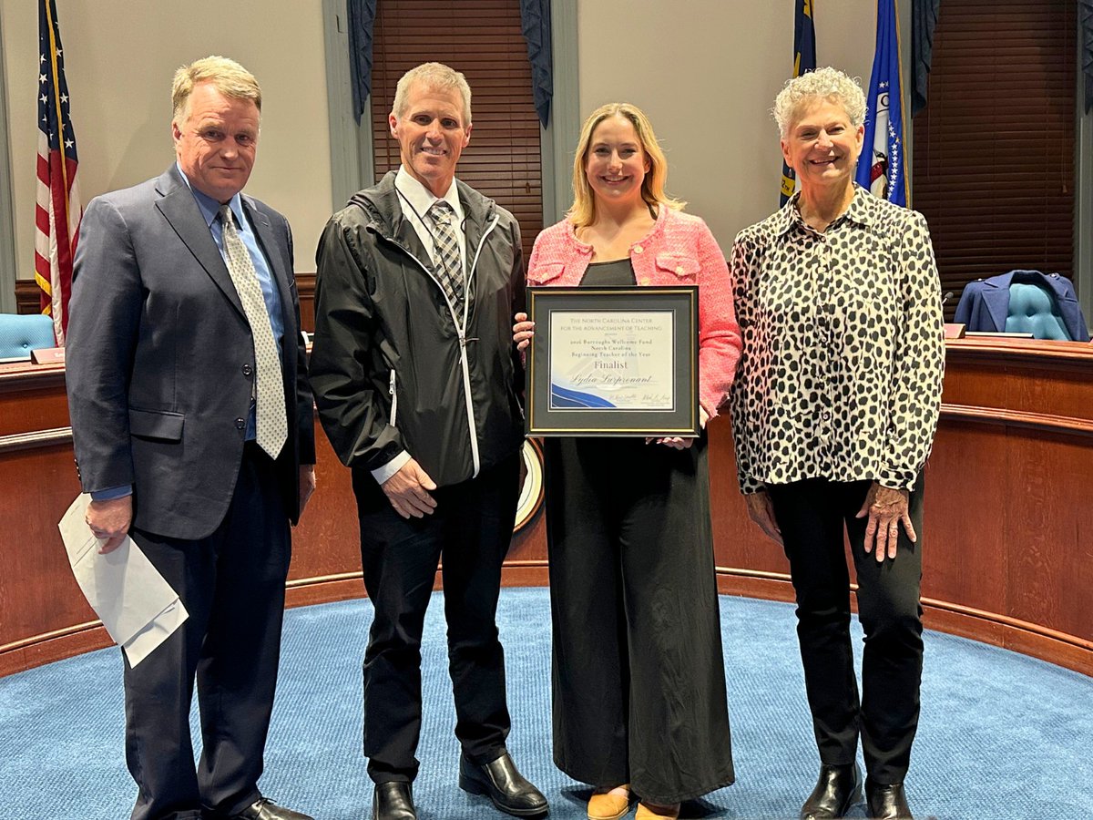 ECU_COE's tweet photo. Congrats to #ECUCOE alumna Lydia Surprenant, a finalist for the 2026 Burroughs Wellcome Fund NC Beginning Teacher of the Year! 

Lydia is a 7th-8th grade social studies teacher at Currituck County Middle School. 

The winner of the NCCAT BTOY will be announced in mid-March! https://t.co/3avyMJifNa