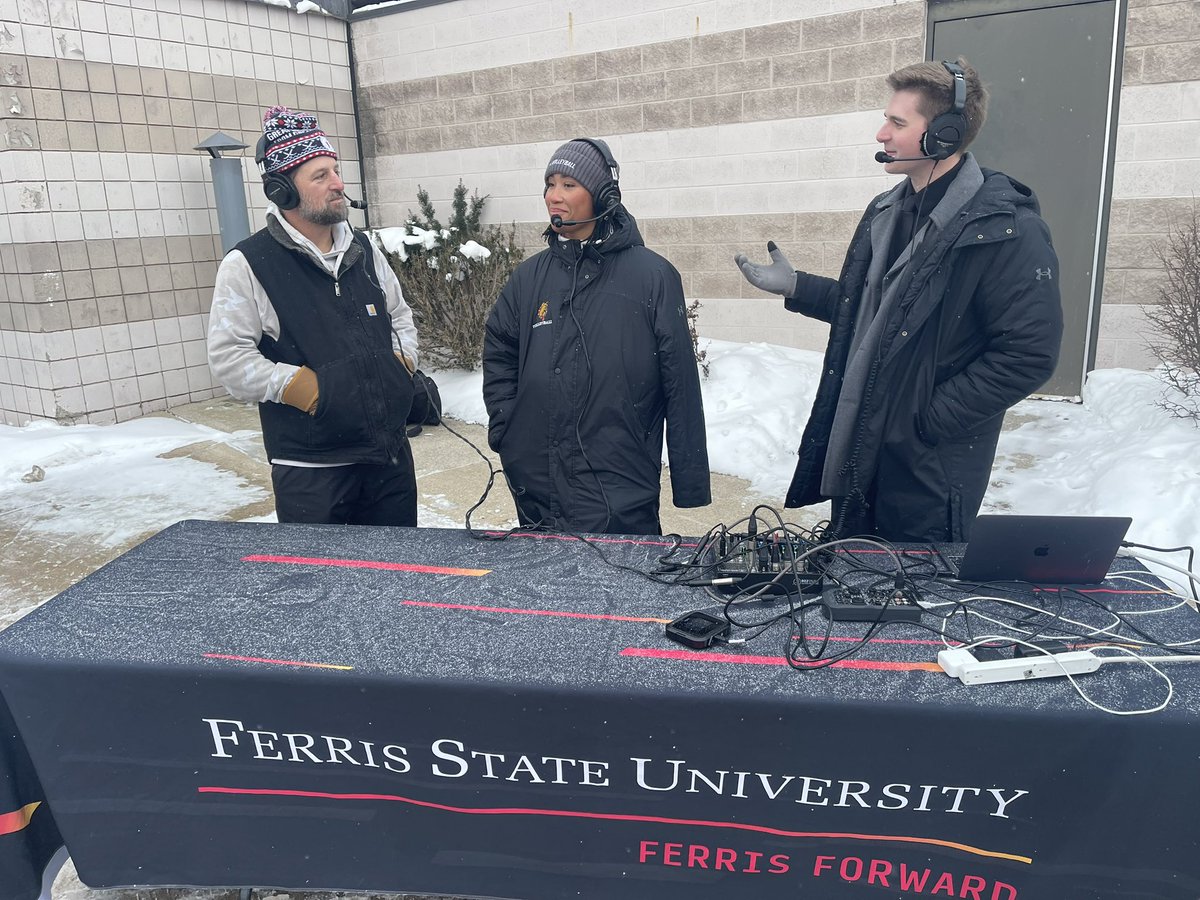 ferrisathletics's tweet photo. Joe Van Culin from the @FerrisHockey Blueline Club joins @KeiserBrody and Tatum Outlaw for an interview. https://t.co/kuZuBNCcZ7