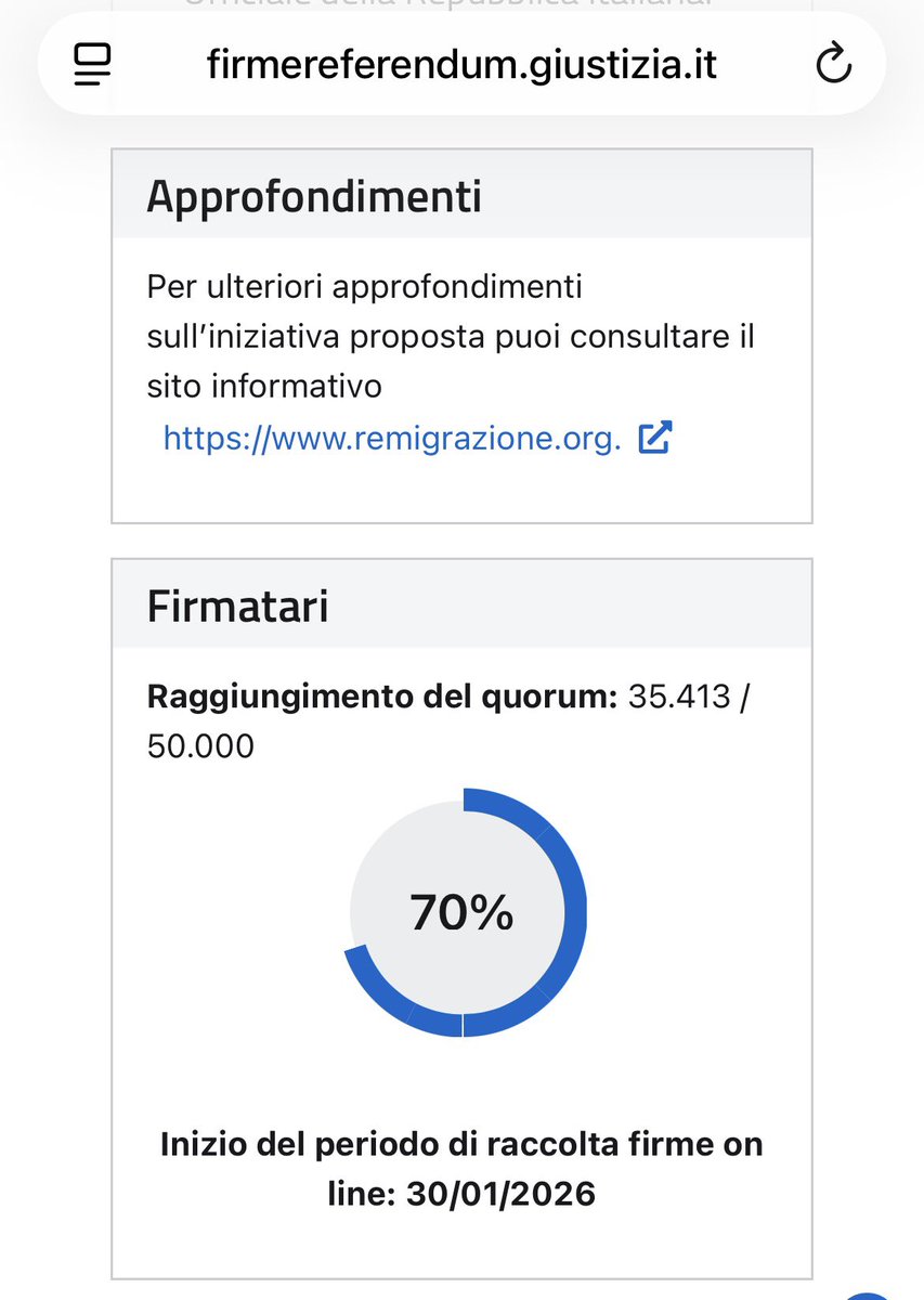 fratotolo2's tweet photo. Belli ciao!

Continuate a firmare e a far firmare per la Remigrazione 

https://t.co/CMs1LPAynA https://t.co/bS7EVvQDSJ