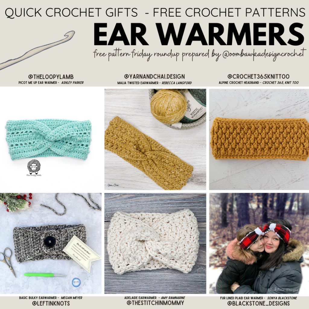 OombawkaDesign's tweet photo. Ear Warmer Crochet Patterns 
►   PIN it for later here:  https://t.co/yUiYEsU0b7
►   Free Pattern Link:  https://t.co/xw8w5yZyNC
This wee... #freepatterns #freecrochetpatterns #earwarmers #giftideas #DIY #creative #makersgonnamake #crochetgift #FreePatternFriday #crochetroundup https://t.co/sKevkeOuG3