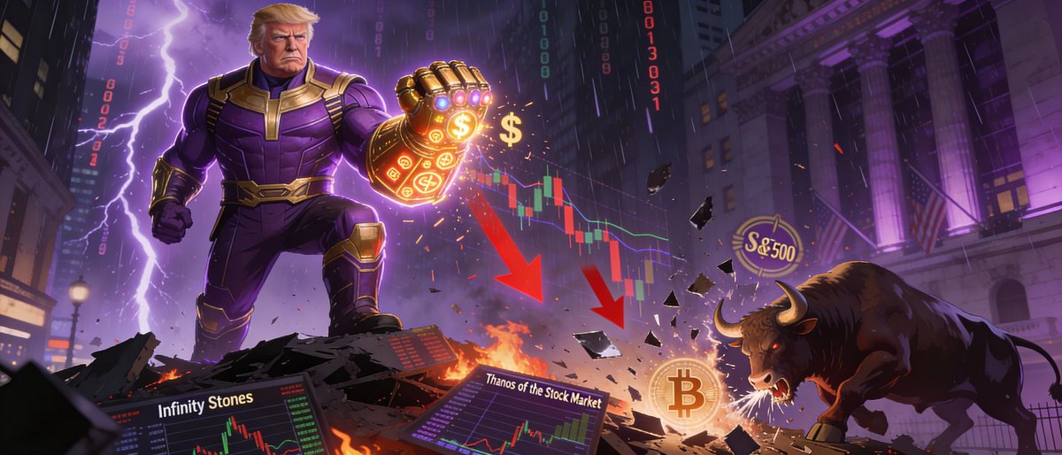 iJack25's tweet photo. #DonaldTrump - you have single handedly turned my portfolio into a sea of Red.
#Thanos of Stock market. https://t.co/4zVOijrjx9