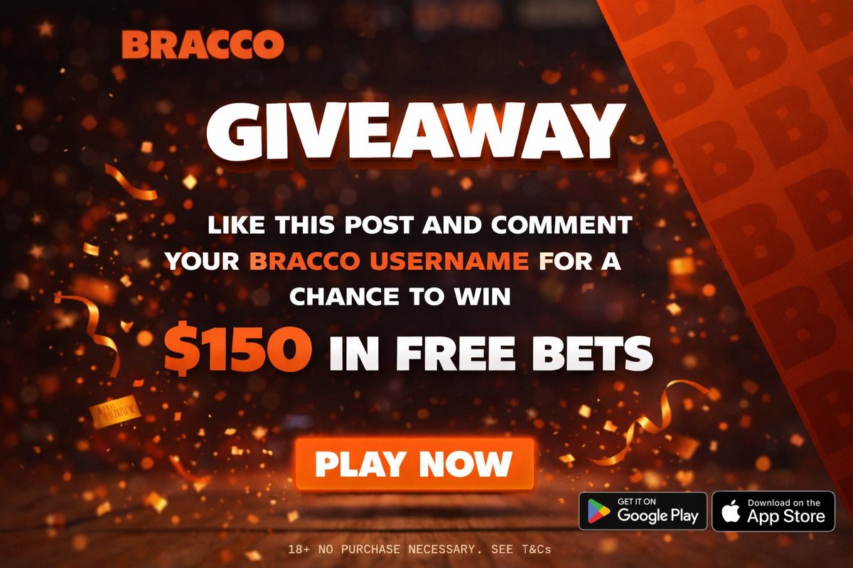TopTierState's tweet image. We are giving away 150.00 in free bets on @PlayBracco to 3 people 

HOW TO ENTER:

1️⃣ Repost this post 
2️⃣ Reply to this post with your Bracco username 

Download the app and sign up here: app.playbracco.com/2p4K/xax204g6