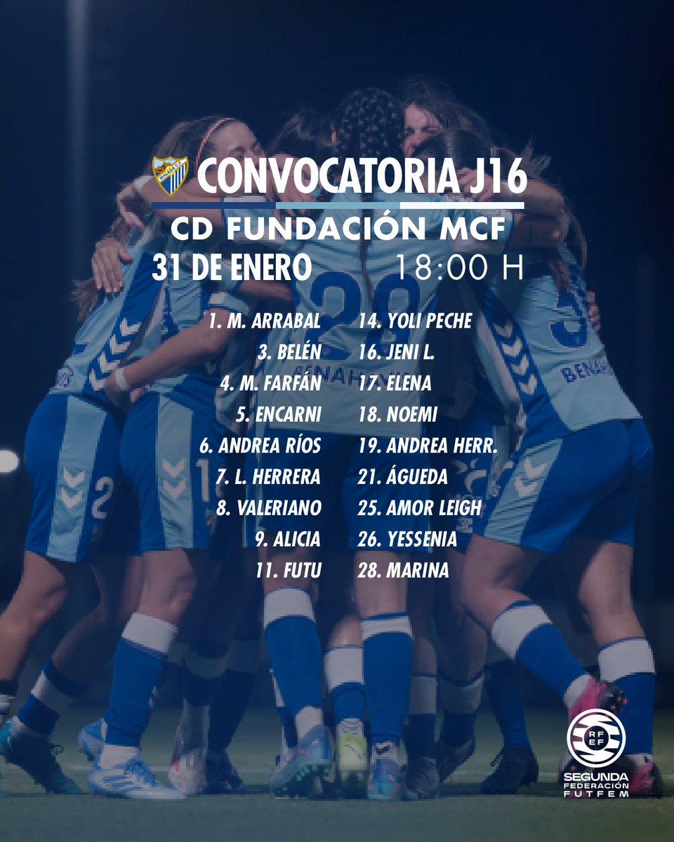 Convocatoria <a href="/MalagaCFemenino/">Málaga CF Femenino</a> 

#CorajeyCorazon2018