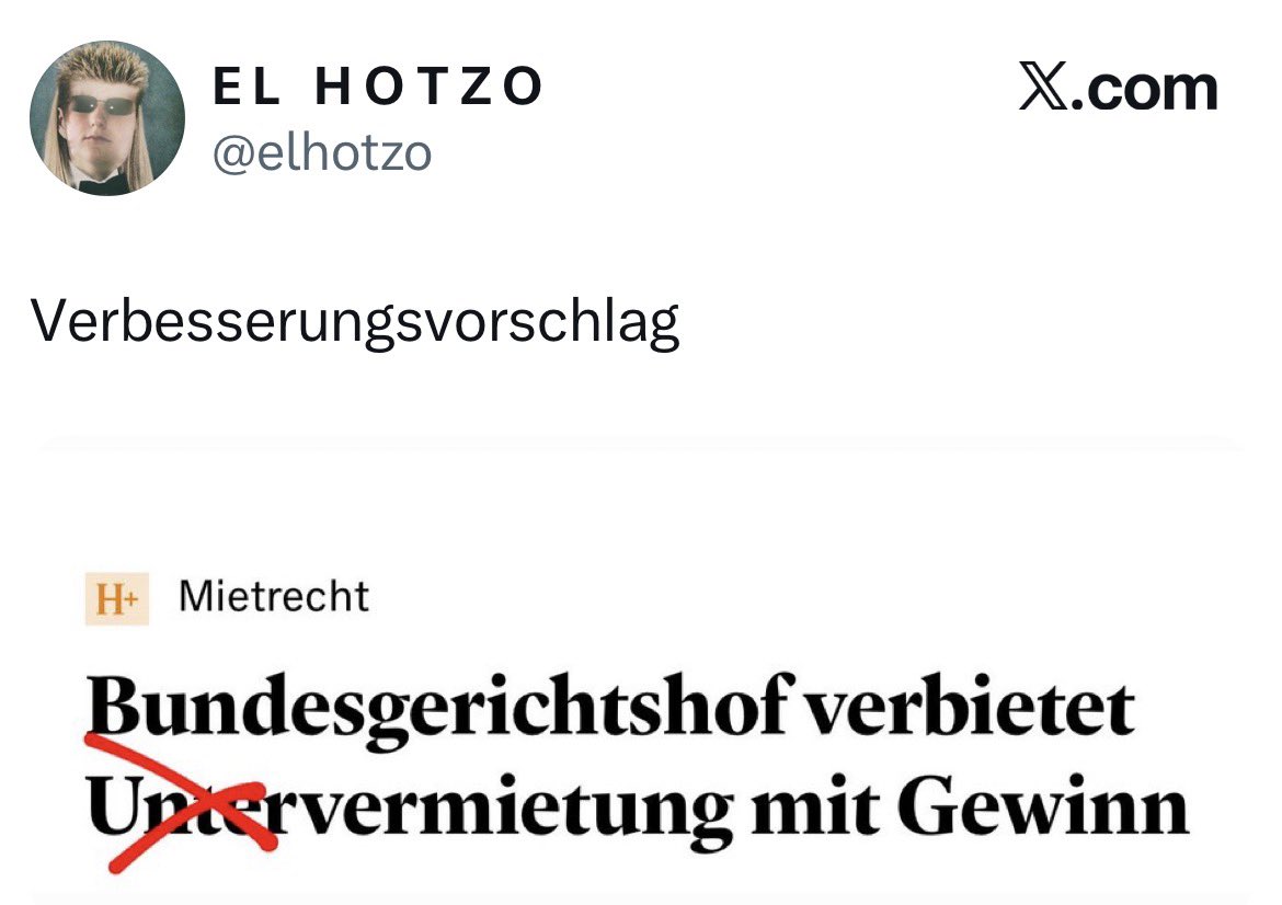 Linke wären erstaunt, wie viel Stress dir das Finanzamt macht, wenn du eine Wohnung zu günstig vermietest.
