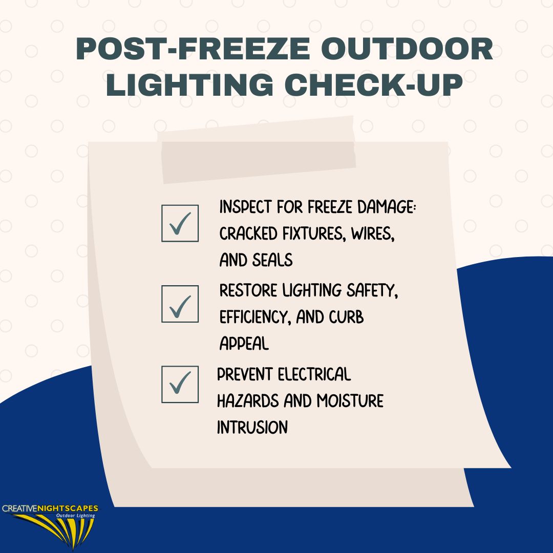 The Arctic blast may have damaged or disconnected your outdoor lights. Ensure your system is safe and shining. Schedule a maintenance inspection today.
#OutdoorLighting #TexasFreeze #LandscapeLighting #DFWWeather