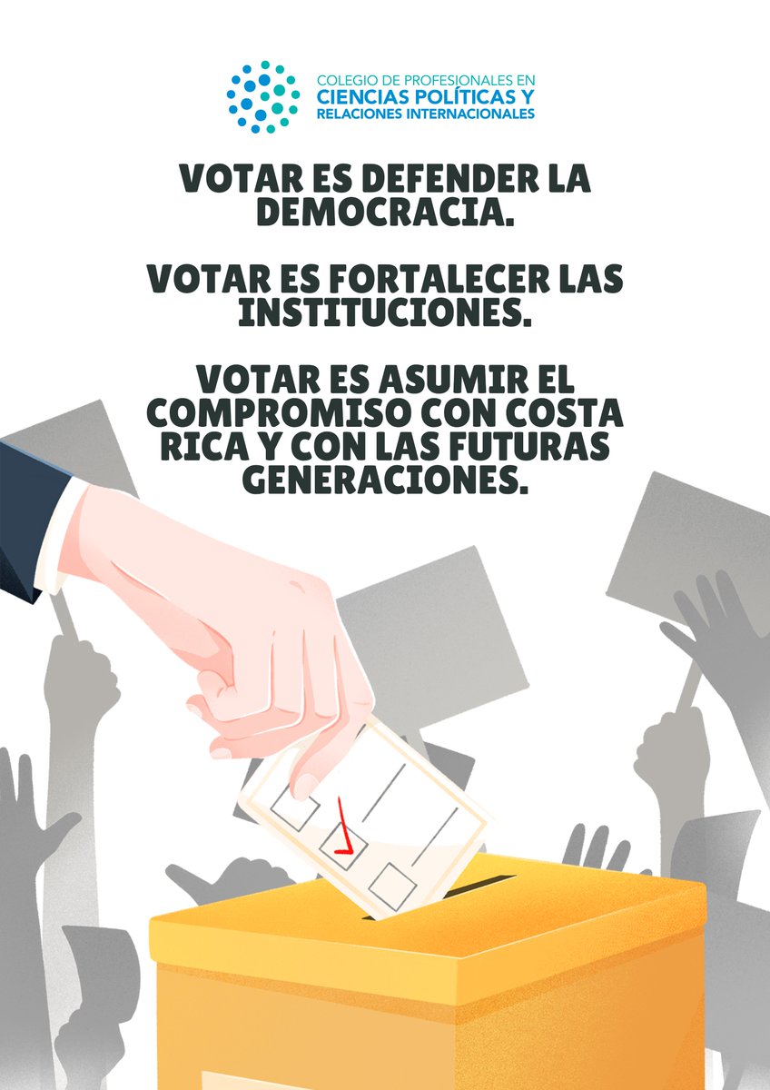 🗳️ El CPRI hace un llamado a las personas agremiadas y a la ciudadanía a sumarse al proceso electoral del 1.º de febrero. La participación informada y activa es clave para la salud democrática del país.