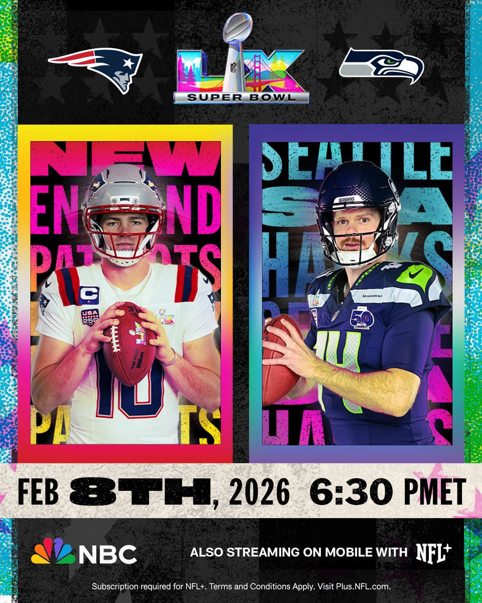 One. More. Week. 🔥 #SBLX Super Bowl LX - Sunday Feb. 8 6:30pm ET