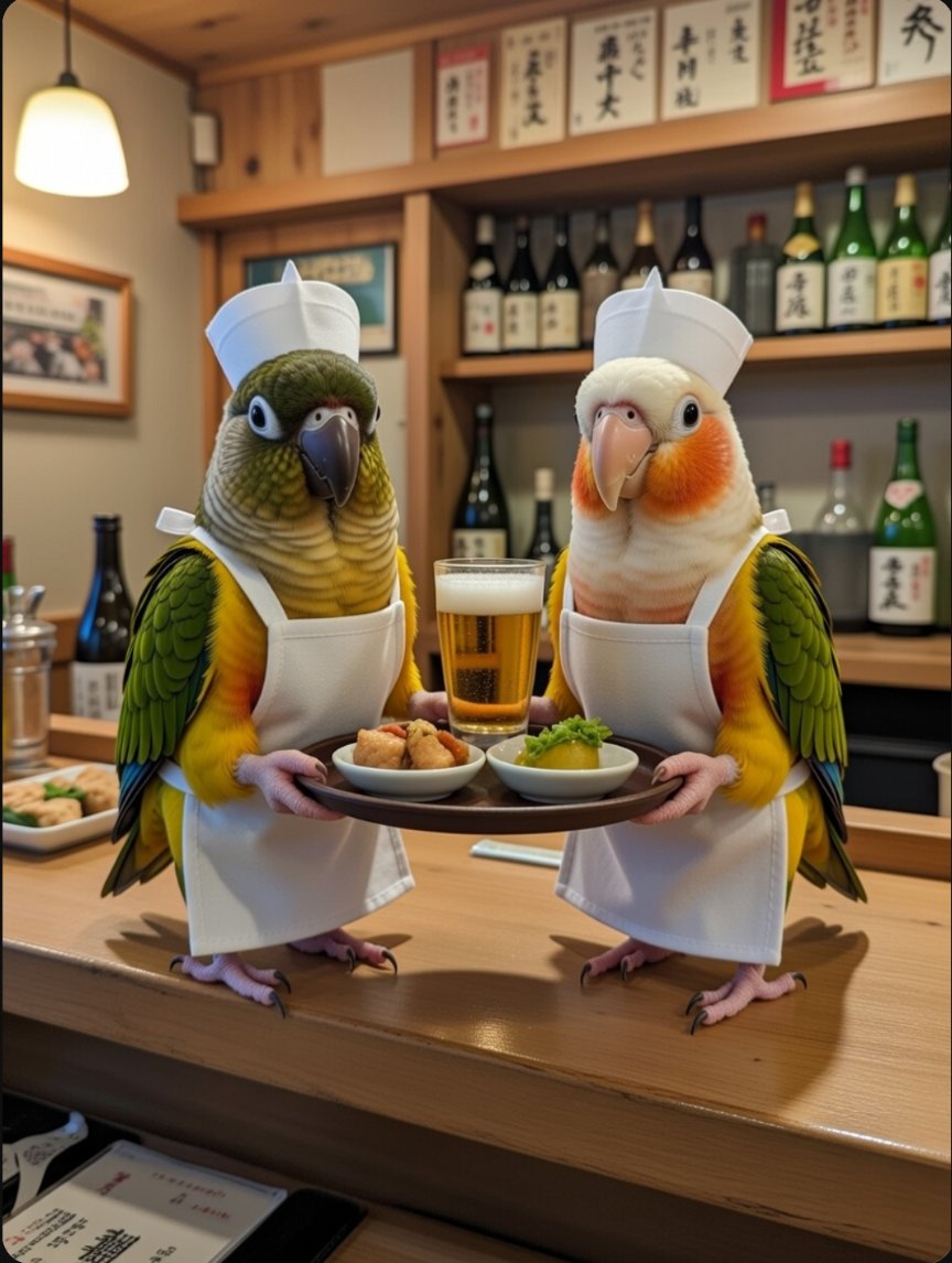 みーさん、おはよう💕
翠パパ昨日ビール🍺飲みたいって言ってたから送りまーす😆
私1枚目吹いちゃった🤣
<a href="/FujiGwing/">みー@銀🦉翠🦜こみろ🦜</a> 
どれがお好み？w

#ウロコインコ
#うり
#える
#Grok