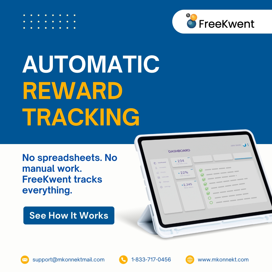mKonnekt's tweet image. Stop managing rewards manually.
FreeKwent tracks everything automatically.
Less effort. More retention.
🌐 mkonnekt.com

#CustomerLoyalty #Automation #FreeKwent