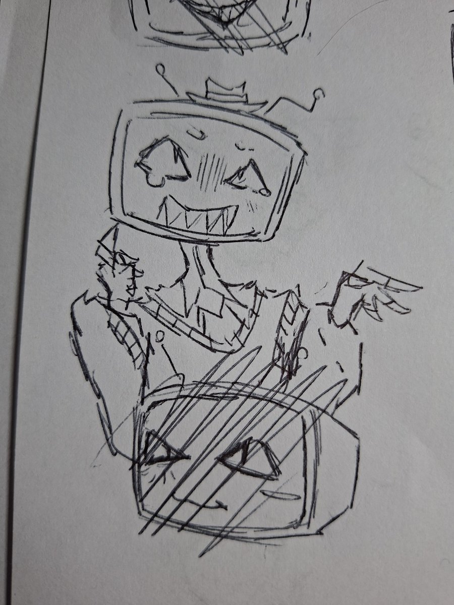 sonicverse_00's tweet photo. A few doodles of vincent/past!vox^^ #vincentwhittman #voxhazbinhotel #HazbinHotel https://t.co/HwaEipaBok