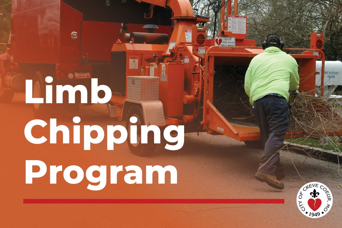 Mid-winter limb chipping is delayed. Crews will begin mid-winter limb chipping once the snow has melted. Please check back for updates. crevecoeurmo.gov/m/newsflash/ho…