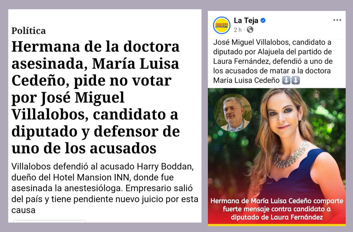 Se lo debemos como pueblo a María Luisa. 
Ni un solo voto para Pueblo Soberano en Alajuela.
Su memoria se respeta y jamás olvidaremos como le quitaron la vida de forma tan violenta y atroz.
TE LO DEBEMOS MARÍA LUISA...😢😢😢