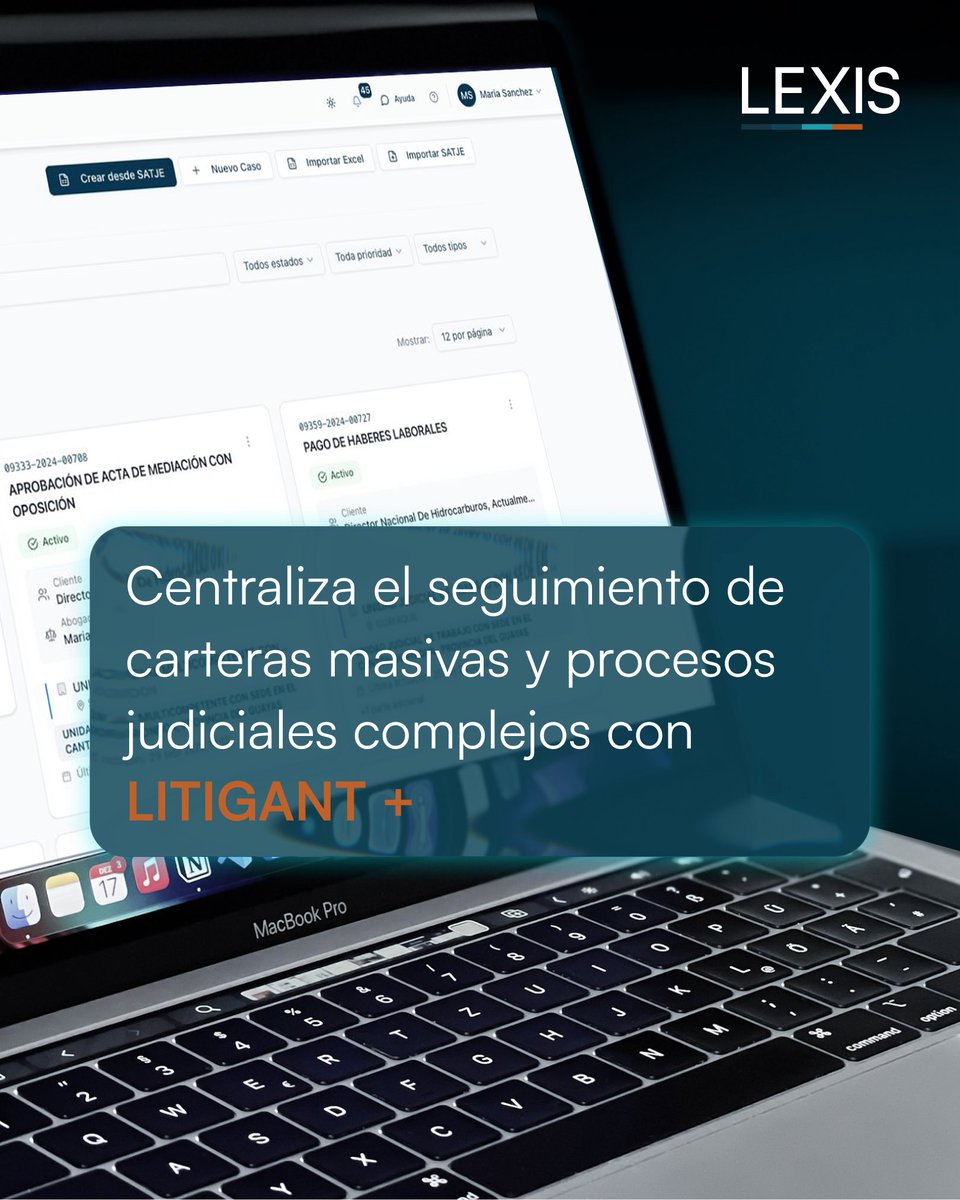 La gestión de carteras masivas requiere precisión técnica y control automatizado.

LITIGANT + optimiza el seguimiento de procesos judiciales complejos, reduciendo riesgos operativos y mejorando la recuperación de activos en el sector financiero.

¡Potencia tu departamento legal