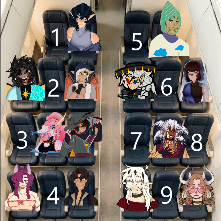 ArtoriaSmp's tweet photo. With all of our #Artoriasmp members announced I have only one hypothetical for you all.
You are on an 8 hour flight, where are you sitting? https://t.co/Y2aKTuX1iX