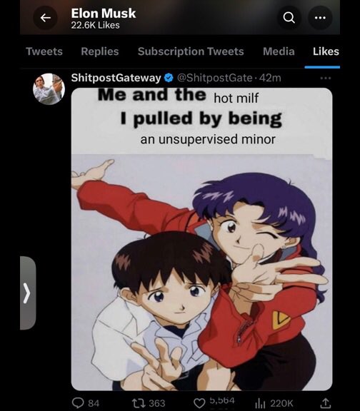 Remember when Elon Musk got caught liking this and then he made Likes private on here?