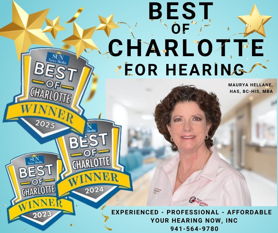 YourHearingNow's tweet photo. Thank you to the community for helping YHN close out 2025 by  voting us Best of Charlotte for Hearing for the 3rd time. Knowing this comes fr the people I serve means so much to me. I’m grateful to everyone who has trusted this small, locally owned clinic.

#PortCharlotte https://t.co/otGwuaXyPJ
