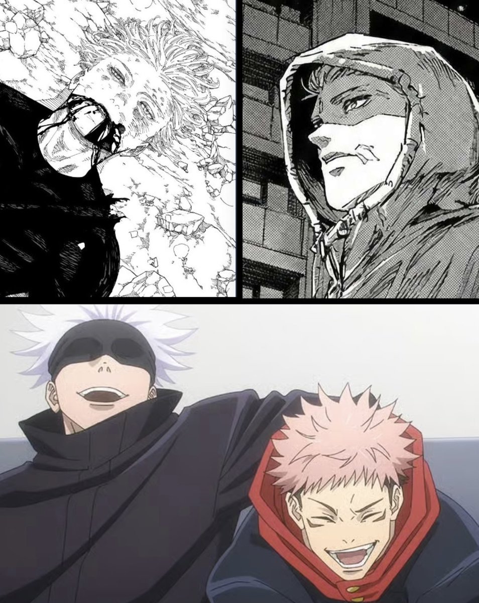 “This is how it should be… Right sensei?”

68 years have passed away but Yuji still regrets not being able to save his sensei Gojo…

#JujutsuKaisen