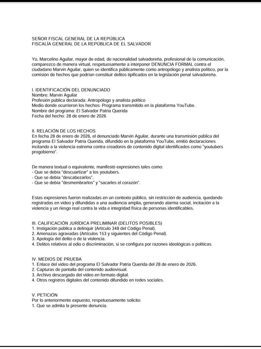 romeoauerbach's tweet photo. Estas declaraciones de Marvin Aguilar son constitutivas de delitos

Señores @FGR_SV en el nuevo país que se está construyendo esto no tiene cabida

@saulmontesfm @TecnoBoca @wichito503 @LoGuanaco @soyjoseyoutuber @chifu007 @AbigailGuerraSV @paizsv7 @ELTIONAYIBSV @Gill_Martinez @Caoz_ES @chuna_cesar @ChivoPodcast @MARCELINOMXES @7Bicho24 @19fender84 @Cinco_Zavala