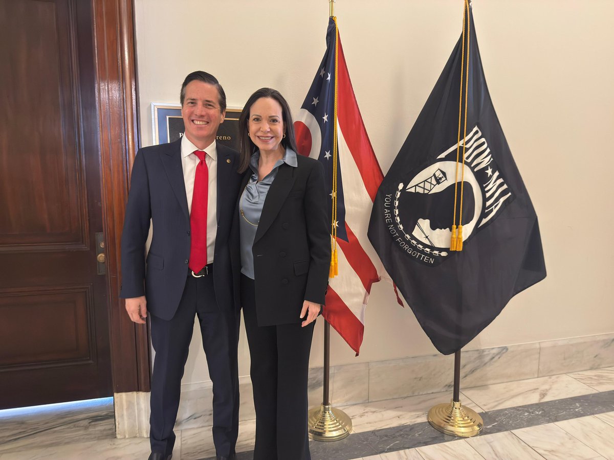 María Corina Machado y el senador <a href="/berniemoreno/">Bernie Moreno</a>.