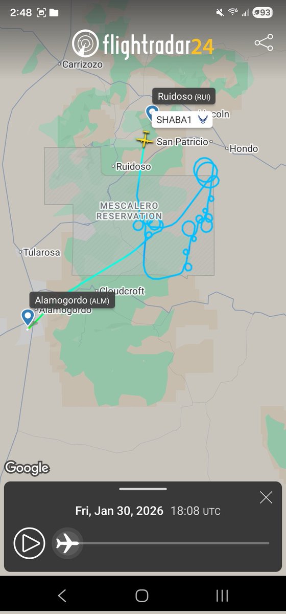norb420's tweet photo. #AE0943 as #SHABA1 π― Shaba with 4 flights today. Flying out of Holloman, Alamogordo, and Ruidoso with a bunch of figure 8's and a few orbits. Most of the work happening the BEAK C MOA at around 14,500 feet. https://t.co/iPhbfUXyQg