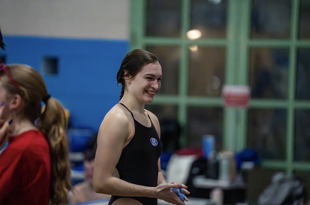Irishred916's tweet photo. @BHSGoBigBlue Congrats to Senior Alex Burns as she breaks the school 6-dive record AGAIN with a total score of 294.38 #BHSpride https://t.co/5mVHF4K4DK