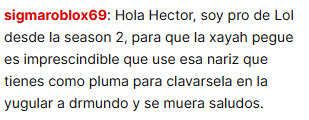 Hola Hector soy pro de Lol desde la season 2