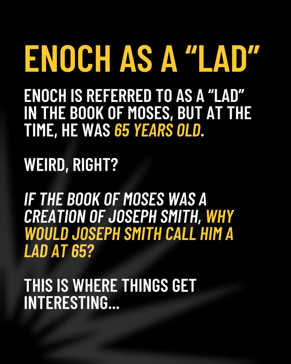 scripturecentrl's tweet photo. How could Joseph Smith possibly have known this much about the prophet Enoch? The wealth of literary evidence supports what the Spirit already confirms: He was a true prophet, led by God. https://t.co/ISXwiK5IYX
