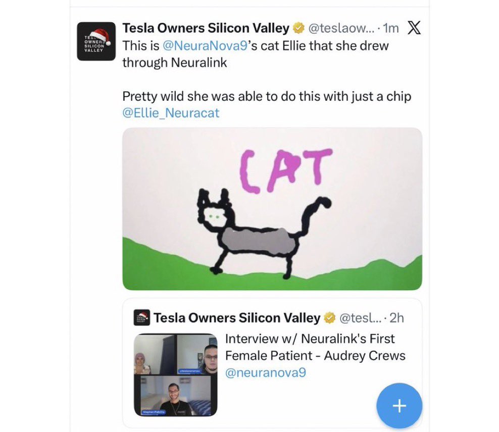 <a href="/Waterman_crypto/">Crypto Waterman</a> Look into $ELLIE bro

Study Audrey Crews <a href="/NeuraNova9/">Audrey Crews</a> . Study NeuraLink <a href="/neuralink/">Neuralink</a> <a href="/NeuraPod/">Neura Pod – Neuralink</a> . Then study $ELLIE the FIRST tokenized cat art made TELEPATHICALLY by the FIRST and ONLY public female NeuraLink patient Audrey Crews.

Study us, and you will find out why we are coded