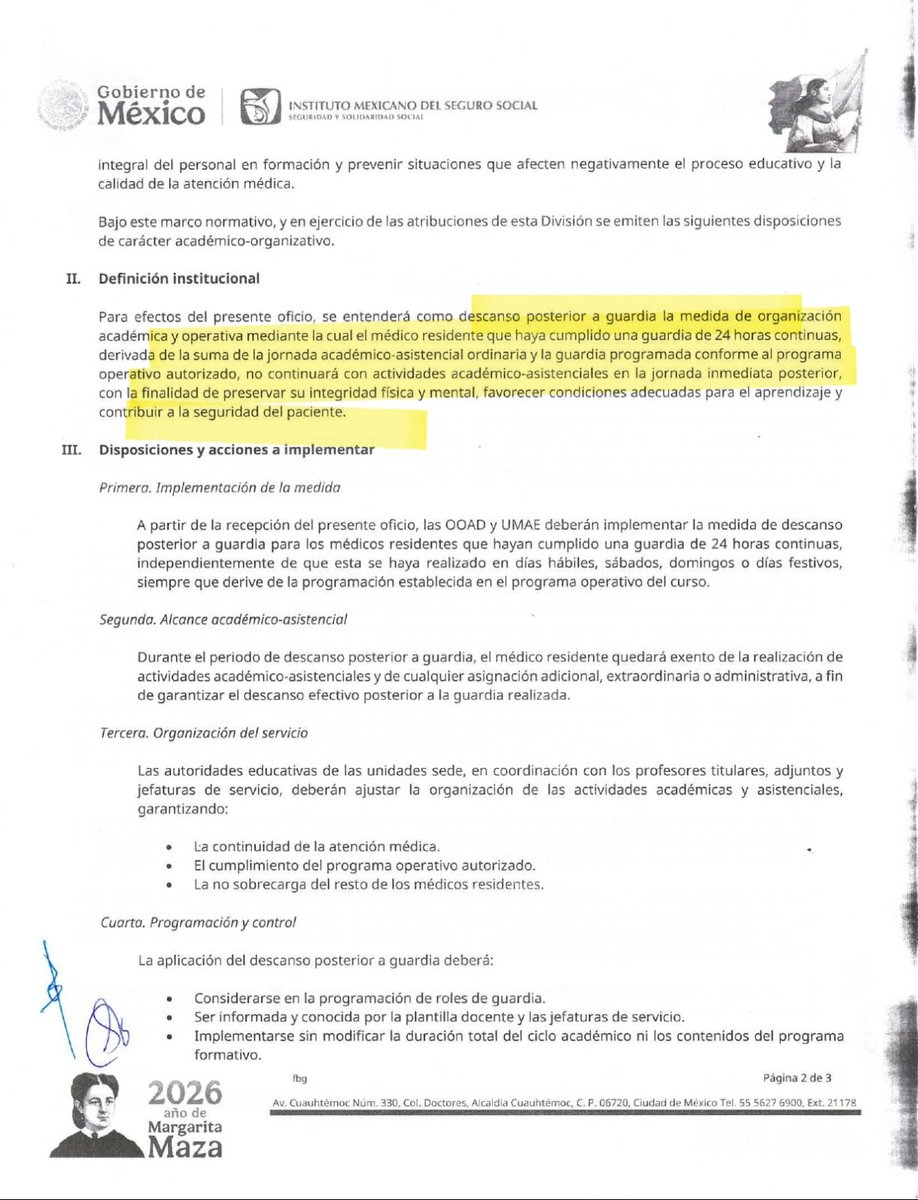 DrChavezDiaz's tweet image. Los médicos residentes solo podrán estar un máximo de 24 horas continuas en el hospital.