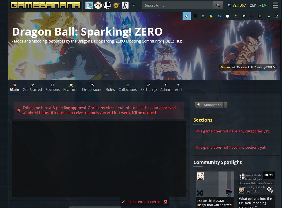 Yo <a href="/GameBanana/">GameBanana</a> your site is tweaking.