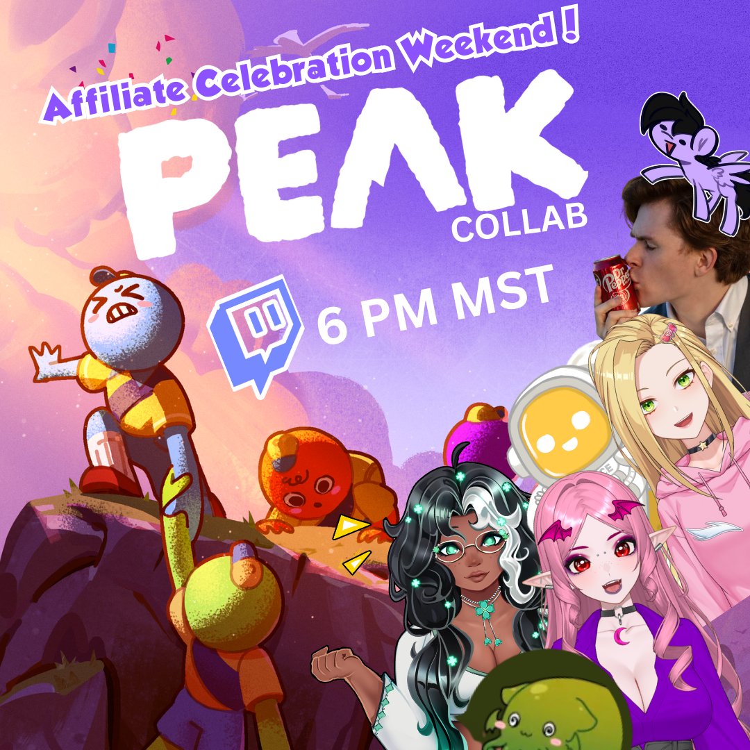 In an hour at 6PM MST we start our little affiliate celebration with some lovelies!  
twitch.tv/floofymint
