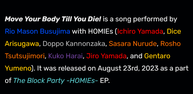 we already have a rio and an ichiro, does anyone want  to join my homies cosplay group