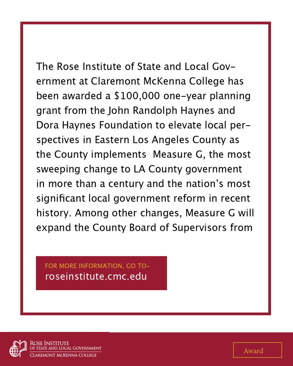Rose Institute of State and Local Government tweet media