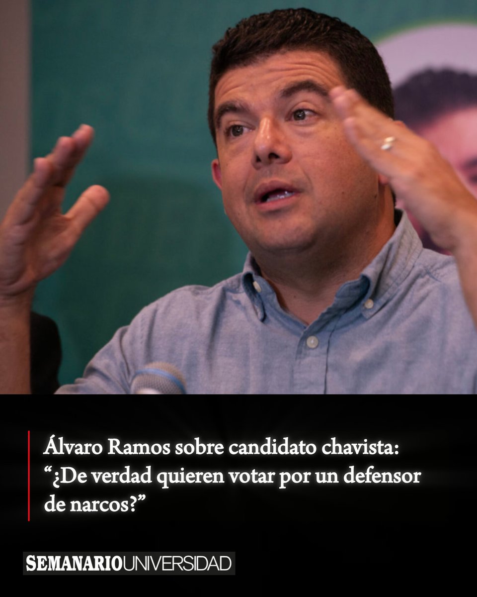 #País. Álvaro Ramos sobre candidato chavista: “¿De verdad quieren votar por un defensor de narcos?”
 semanariouniversidad.com/pais/alvaro-ra…