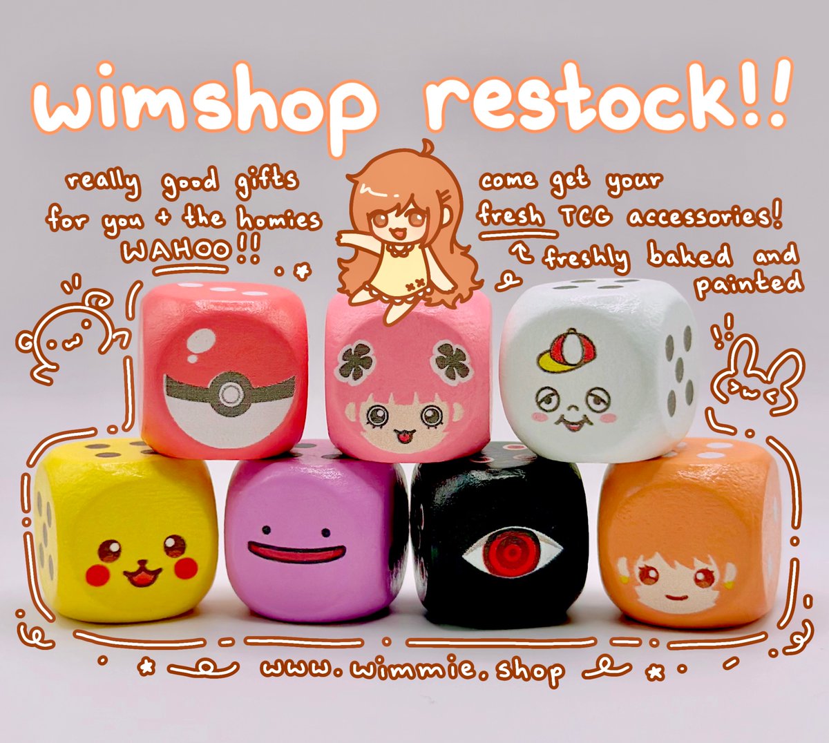 wimshop has been restocked!

😼 want dice that roll like butter and sound like keycaps?
😼 perfect if you missed out on sold-out items from last launch

🛒 clicky comments below 🛒