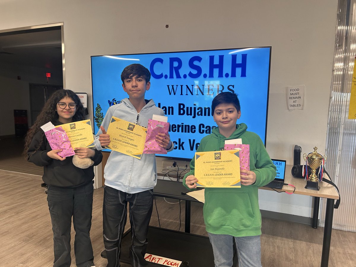 valvare2's tweet photo. Our CRSHH January 2026  Edition winners for Middle School @EPLAEast  🏆 https://t.co/jyDhJLxlb9