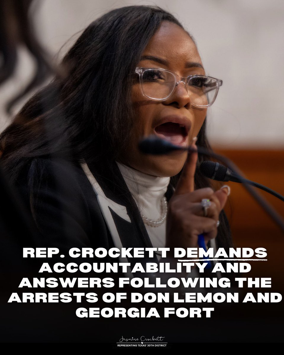 Congresswoman Jasmine Crockett tweet media