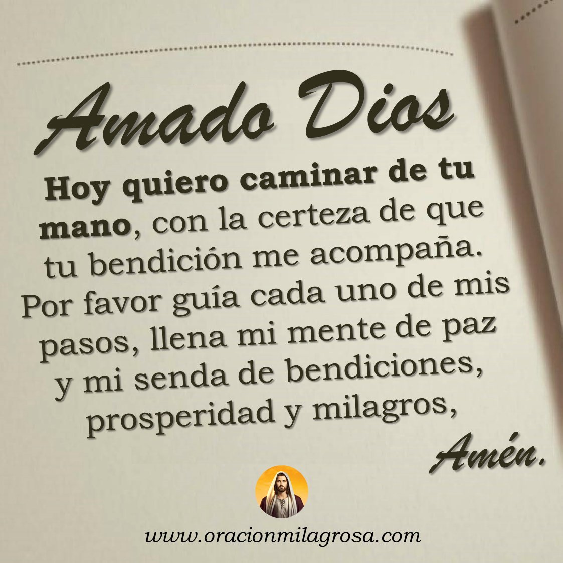 oracion_milagro's tweet photo. ORACIÓN PARA VIVIR TU DÍA DE LA MANO DE DIOS: Amado Dios, Te pido que por favor me bendigas en este nuevo día, que ilumines mi camino y que seas mi guía en todo. Que tu presencia me acompañe y que tu paz reine siempre en mi vida.

Mira este vídeo en: https://t.co/MseNAFgri3 🍂