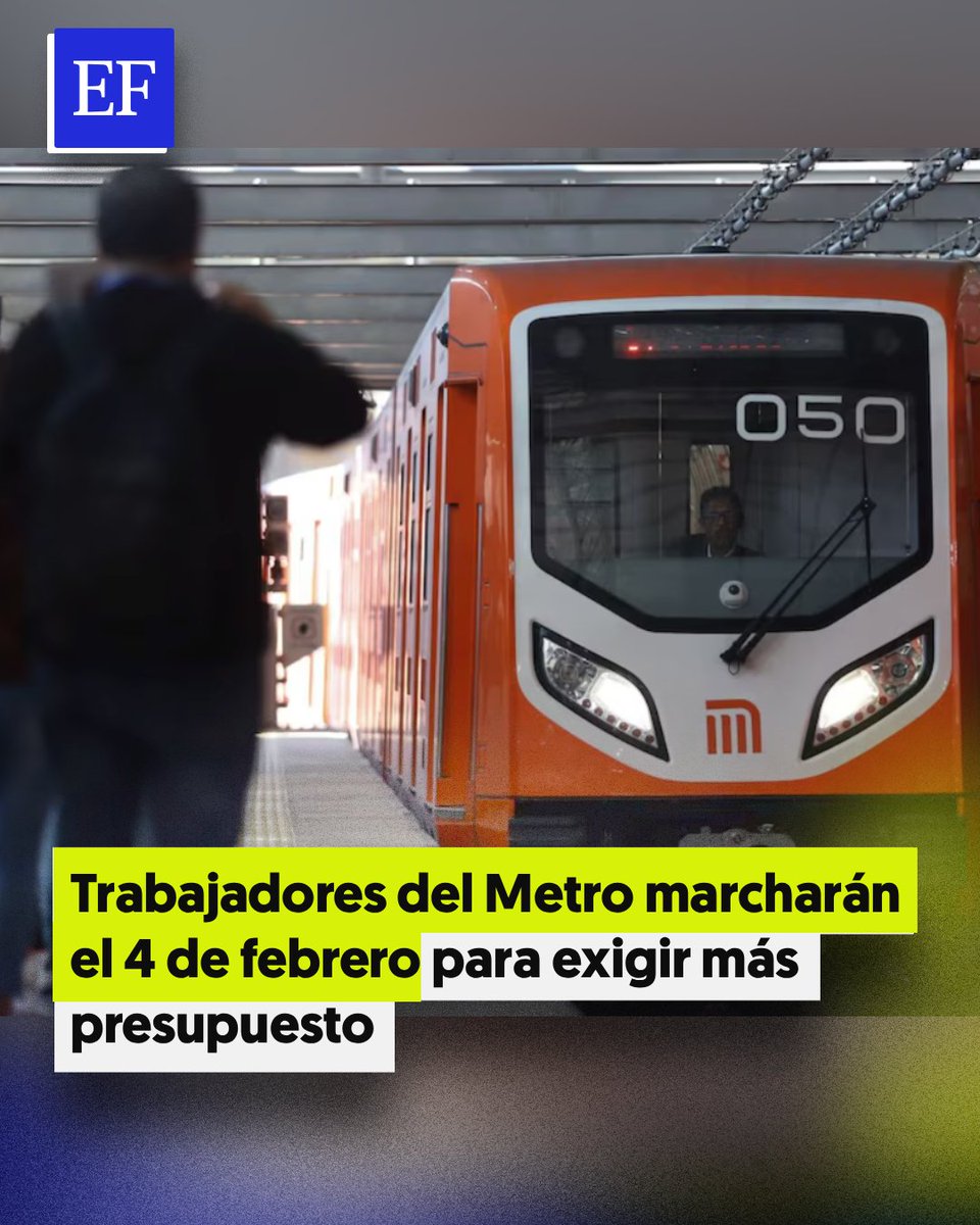 Personal del Sistema de Transporte Colectivo anunció una protesta para exigir presupuesto para mantenimiento de trenes, vías e instalaciones, ante la falta de refacciones y condiciones laborales adecuadas. elfinanciero.com.mx/cdmx/2026/01/3…